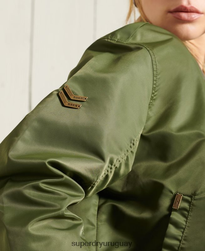 uy Superdry mujer chaqueta bomber ma1 verde DT2N8Z5656 ropa