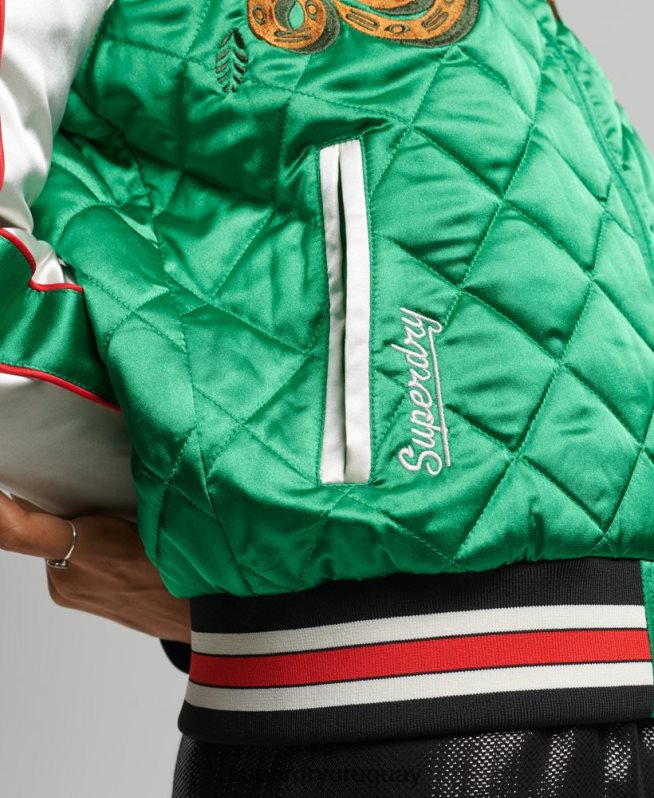uy Superdry mujer chaqueta bomber suika verde DT2N8Z3543 ropa