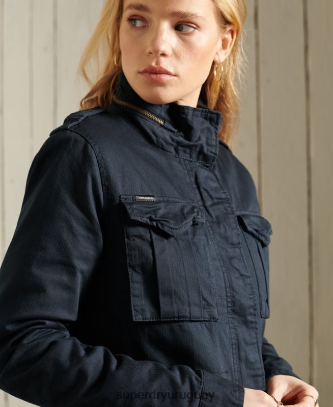 uy Superdry mujer chaqueta clásica de rookie borg Armada DT2N8Z5583 ropa