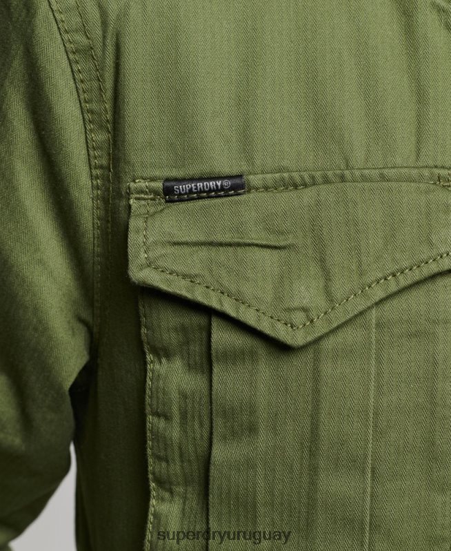 uy Superdry mujer chaqueta clásica de rookie borg verde DT2N8Z5588 ropa