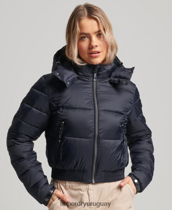 uy Superdry mujer chaqueta corta con capucha fuji Armada DT2N8Z3803 ropa