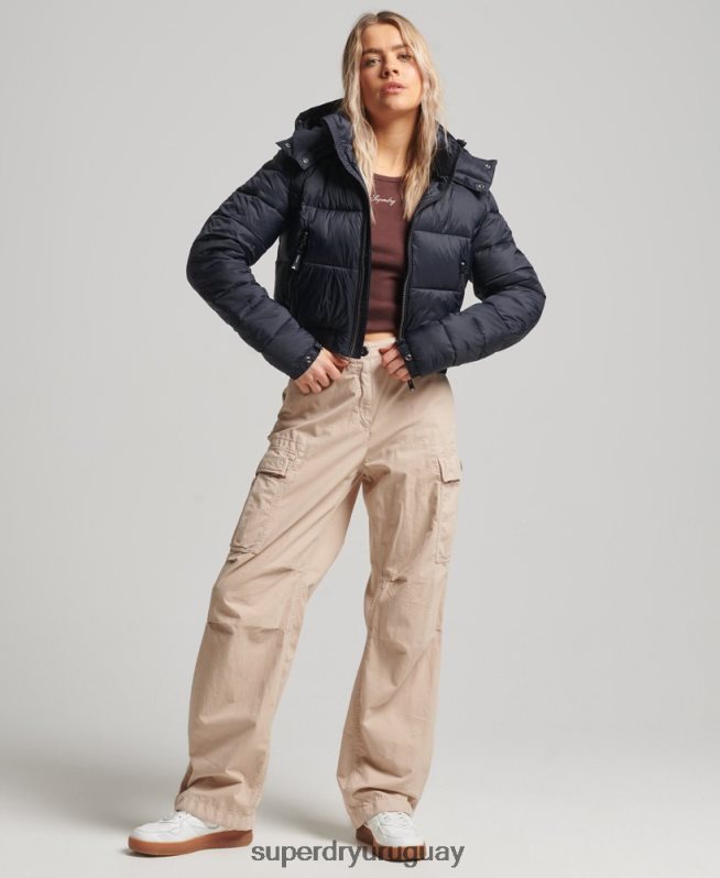 uy Superdry mujer chaqueta corta con capucha fuji Armada DT2N8Z3803 ropa