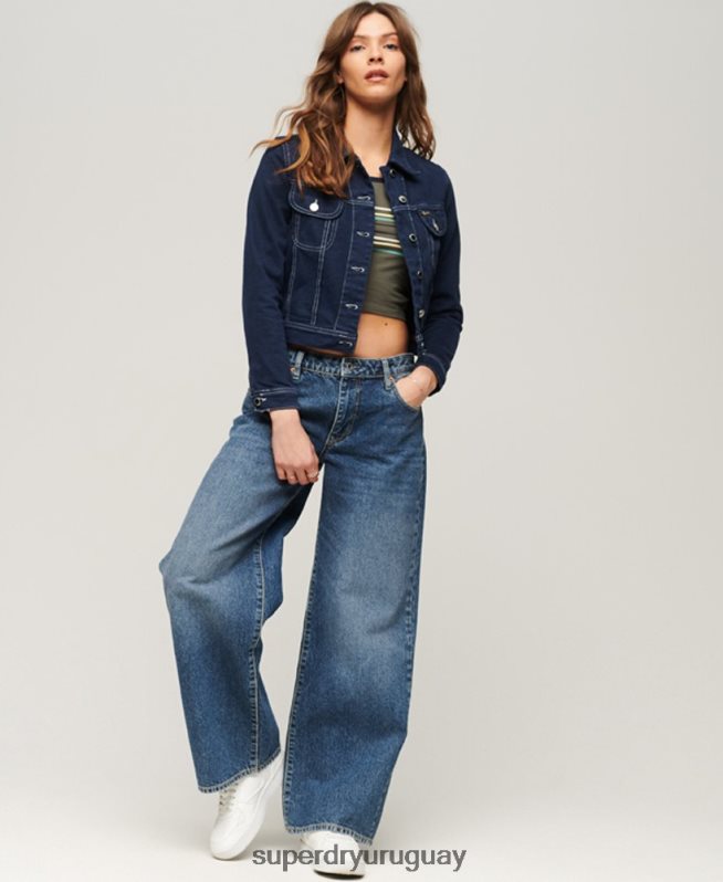 uy Superdry mujer chaqueta corta de ropa de trabajo Armada DT2N8Z3528 ropa