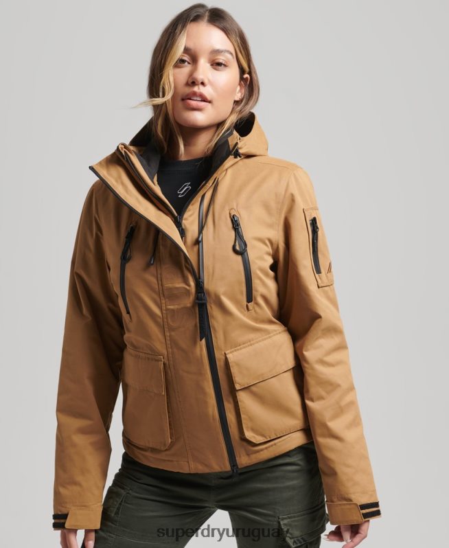 uy Superdry mujer chaqueta cortavientos de microfibra ultimate marrón DT2N8Z5611 ropa
