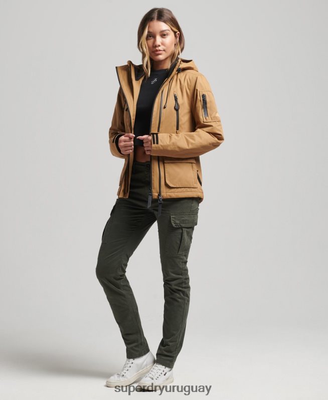 uy Superdry mujer chaqueta cortavientos de microfibra ultimate marrón DT2N8Z5611 ropa