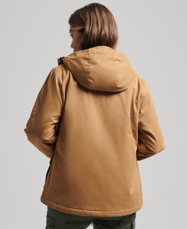 uy Superdry mujer chaqueta cortavientos de microfibra ultimate marrón DT2N8Z5611 ropa
