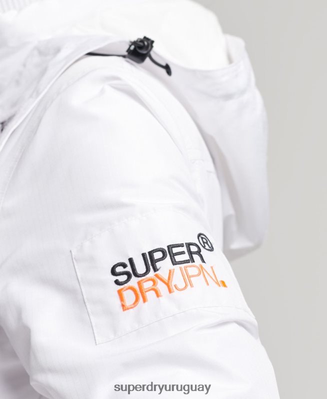 uy Superdry mujer chaqueta cortavientos mountain sd blanco DT2N8Z3537 ropa