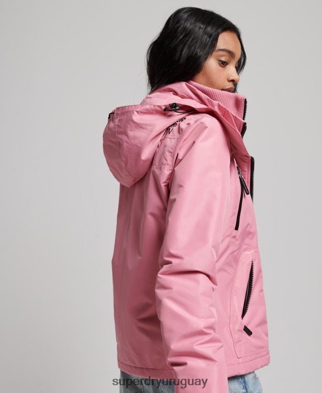 uy Superdry mujer chaqueta cortavientos mountain sd rosa DT2N8Z3833 ropa
