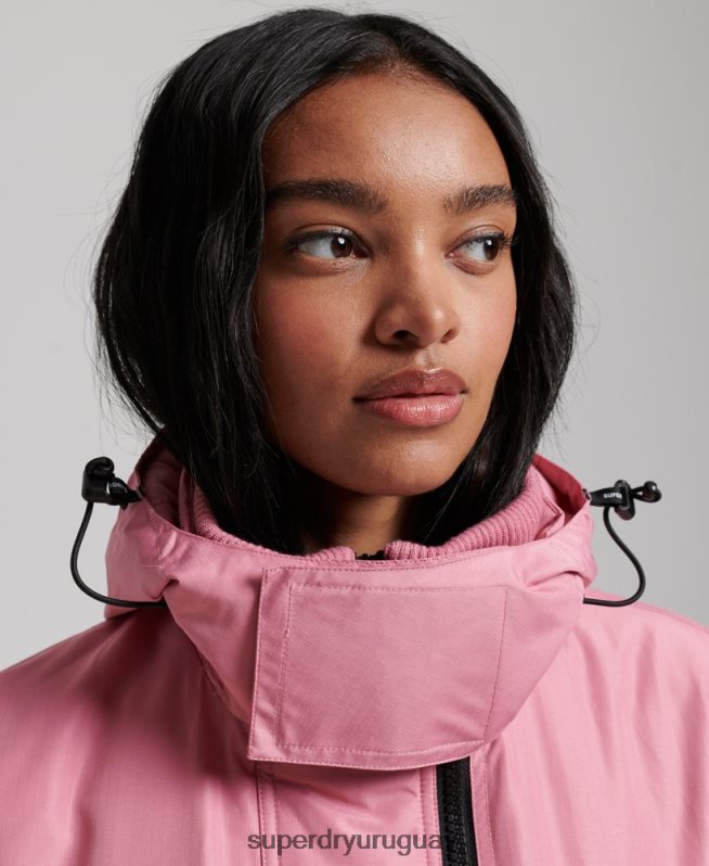 uy Superdry mujer chaqueta cortavientos mountain sd rosa DT2N8Z3833 ropa