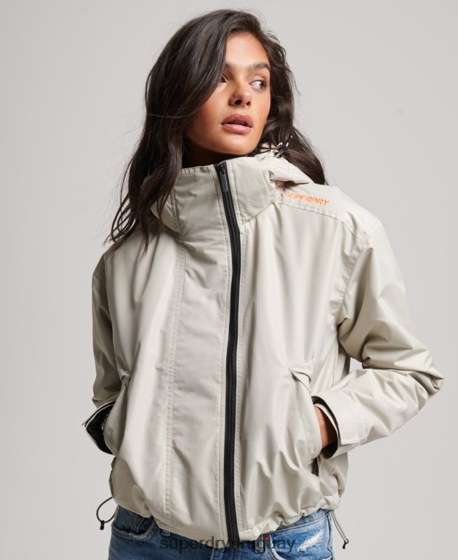 uy Superdry mujer chaqueta cortavientos sd gris DT2N8Z3519 ropa