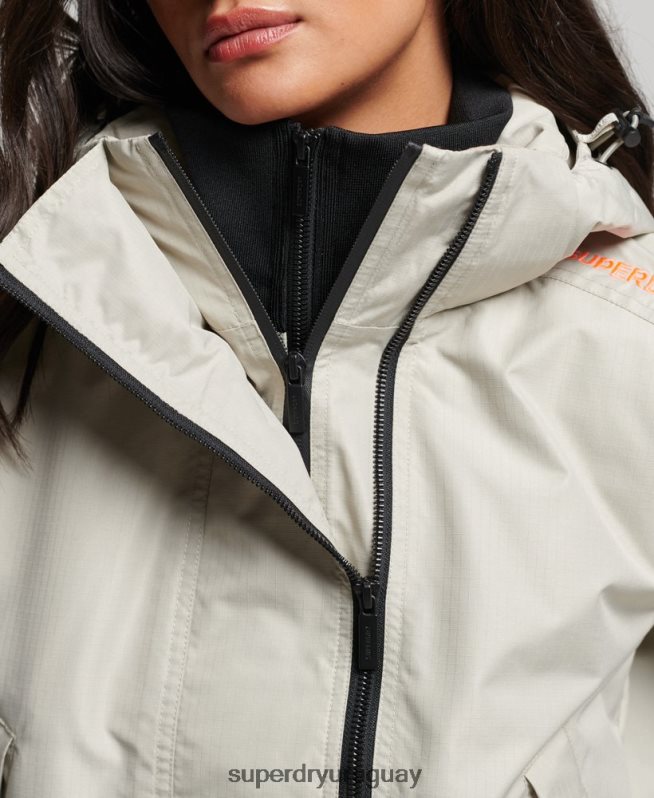 uy Superdry mujer chaqueta cortavientos sd gris DT2N8Z3519 ropa