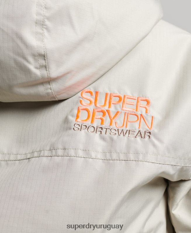uy Superdry mujer chaqueta cortavientos sd gris DT2N8Z3519 ropa