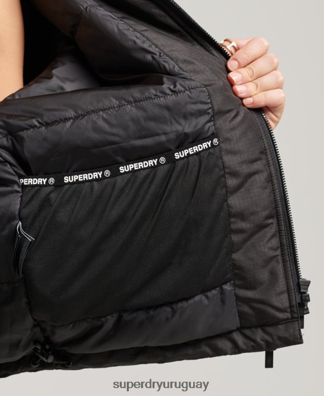 uy Superdry mujer chaqueta cortavientos sd negro DT2N8Z3557 ropa