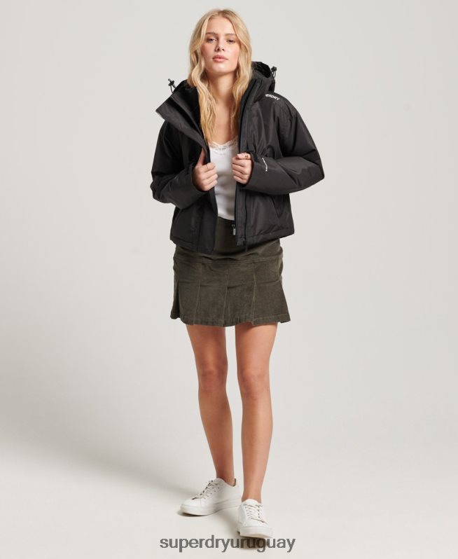 uy Superdry mujer chaqueta cortavientos sd negro DT2N8Z3557 ropa