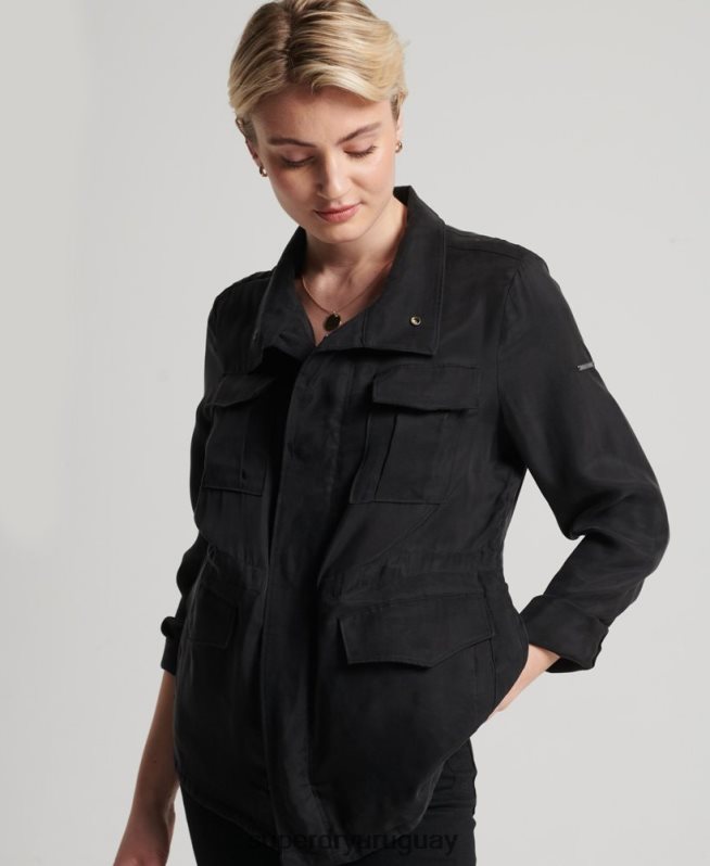 uy Superdry mujer chaqueta cupro m65 negro DT2N8Z3613 ropa