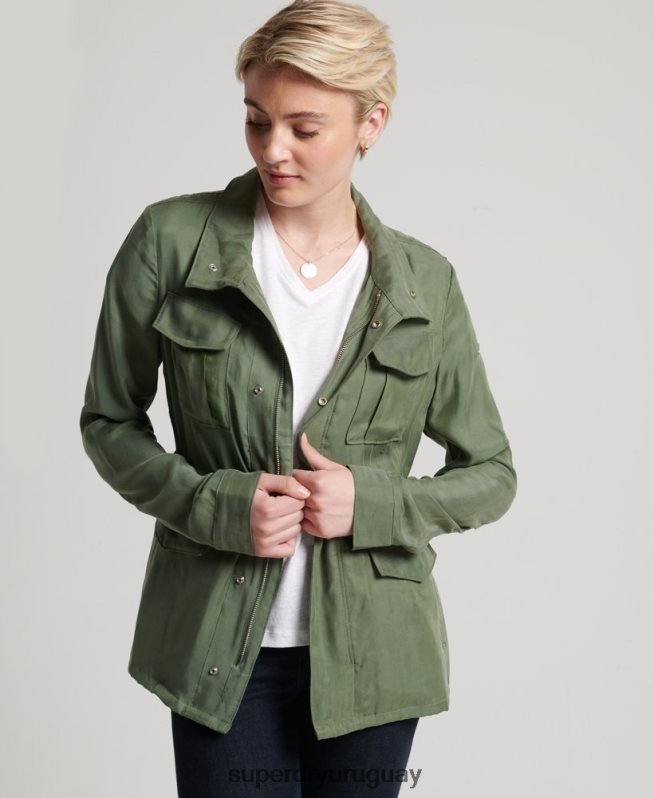 uy Superdry mujer chaqueta cupro m65 verde DT2N8Z3544 ropa