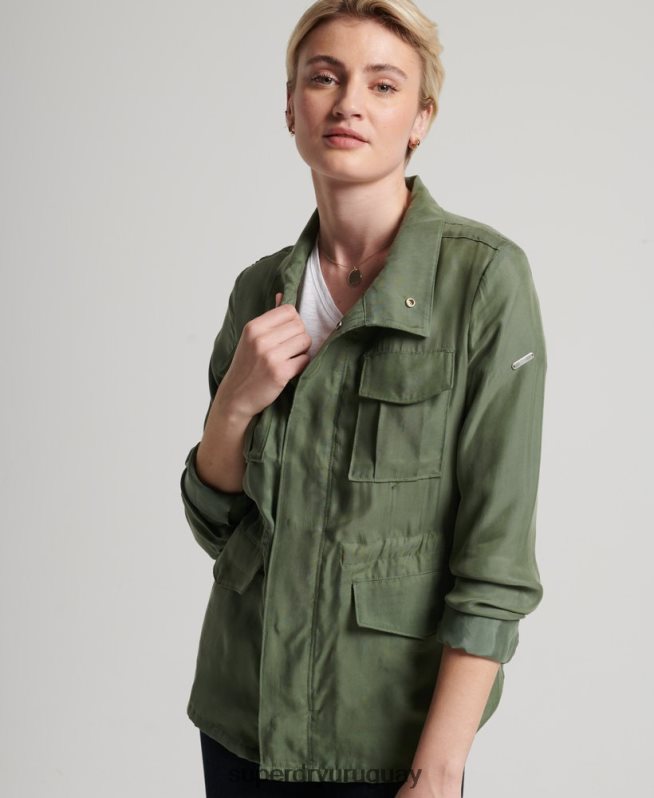 uy Superdry mujer chaqueta cupro m65 verde DT2N8Z3544 ropa