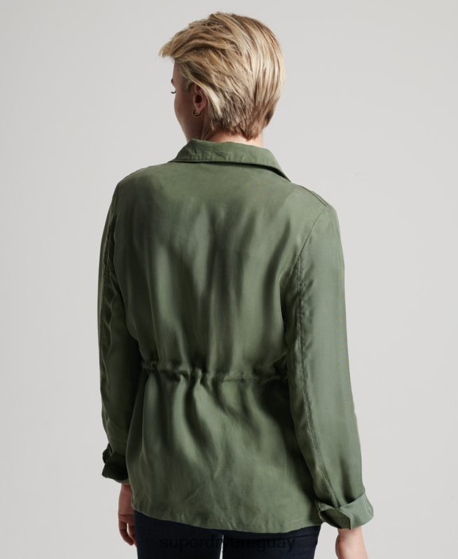 uy Superdry mujer chaqueta cupro m65 verde DT2N8Z3544 ropa