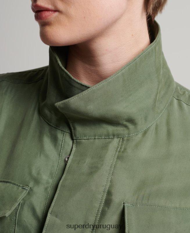 uy Superdry mujer chaqueta cupro m65 verde DT2N8Z3544 ropa