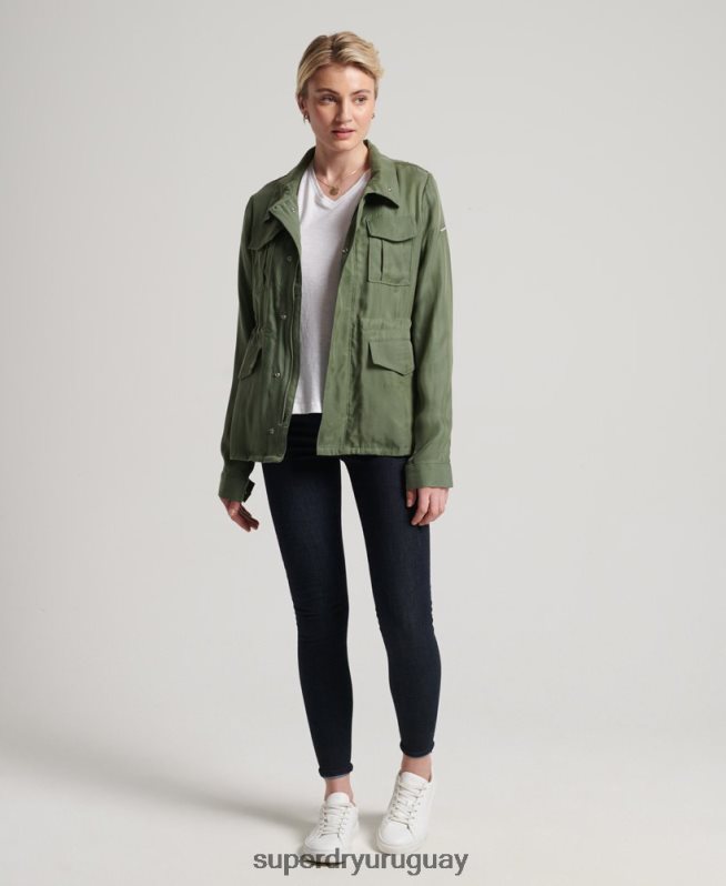 uy Superdry mujer chaqueta cupro m65 verde DT2N8Z3544 ropa