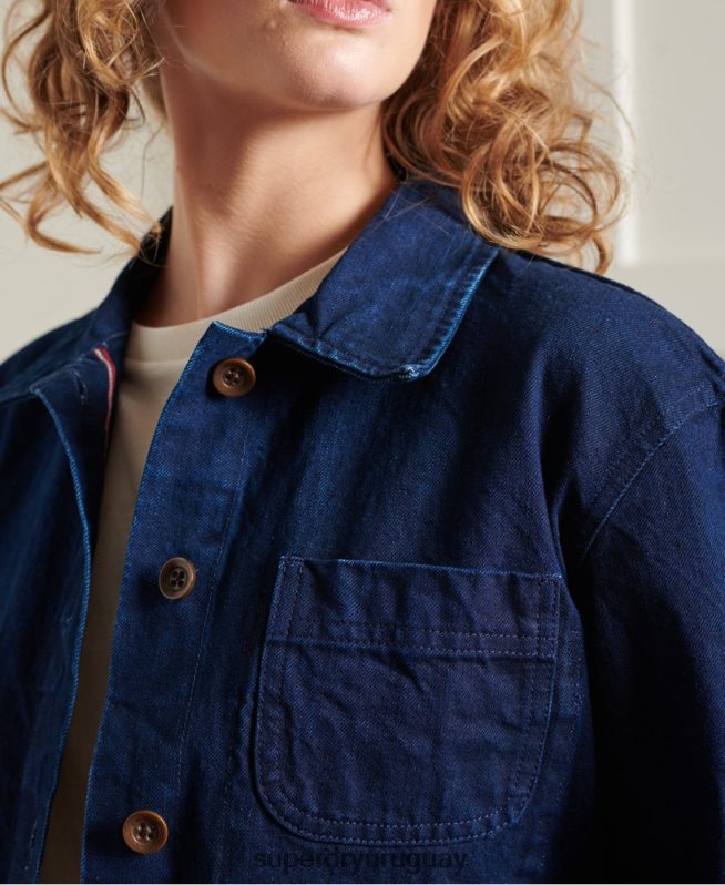 uy Superdry mujer chaqueta de artista seca de edición limitada Armada DT2N8Z5563 ropa