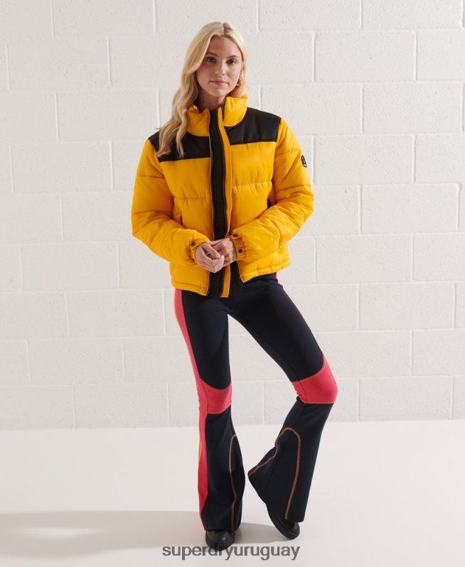 uy Superdry mujer chaqueta de código amarillo DT2N8Z5477 ropa