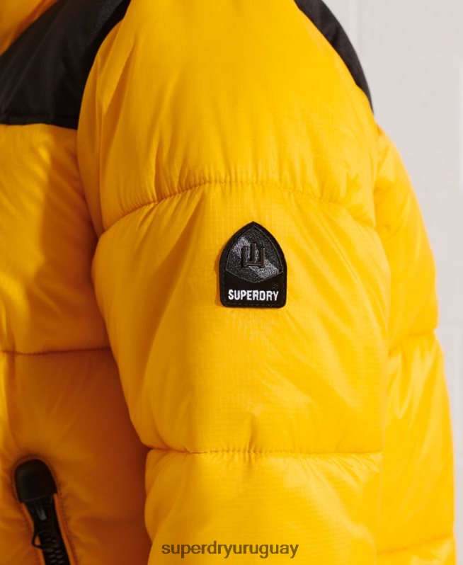 uy Superdry mujer chaqueta de código amarillo DT2N8Z5477 ropa