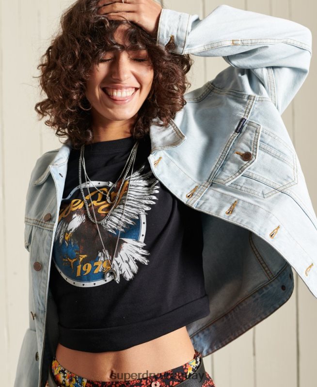 uy Superdry mujer chaqueta de camionero de novio azul claro DT2N8Z5615 ropa