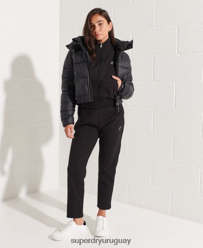 uy Superdry mujer chaqueta de chándal con franja de código negro DT2N8Z5545 ropa