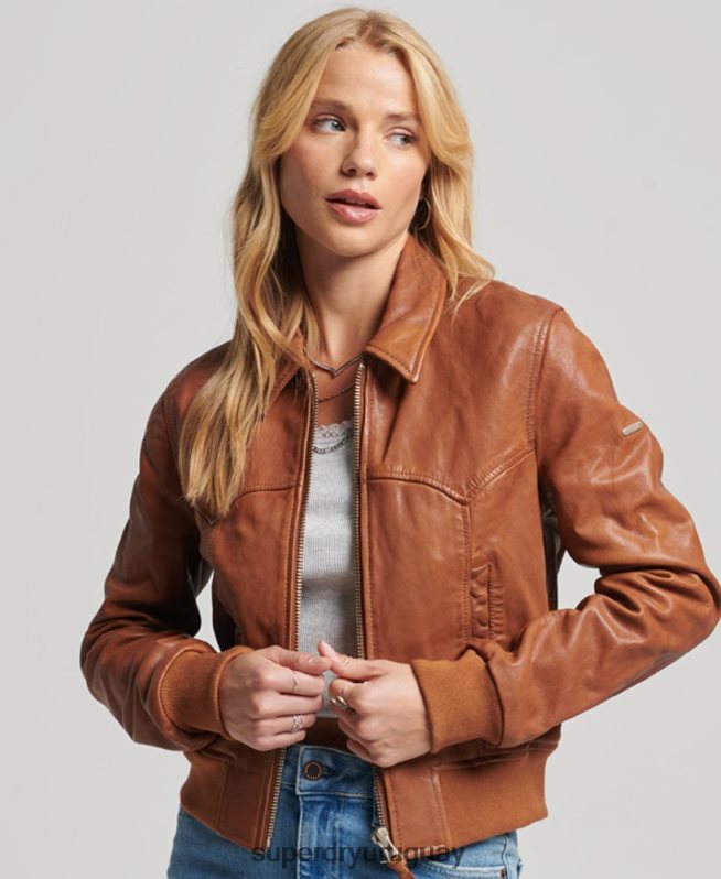 uy Superdry mujer chaqueta de club independiente broncearse DT2N8Z5417 ropa