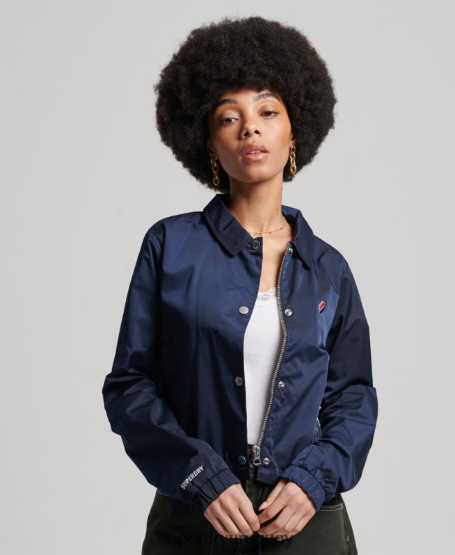 uy Superdry mujer chaqueta de entrenador esencial Armada DT2N8Z5425 ropa