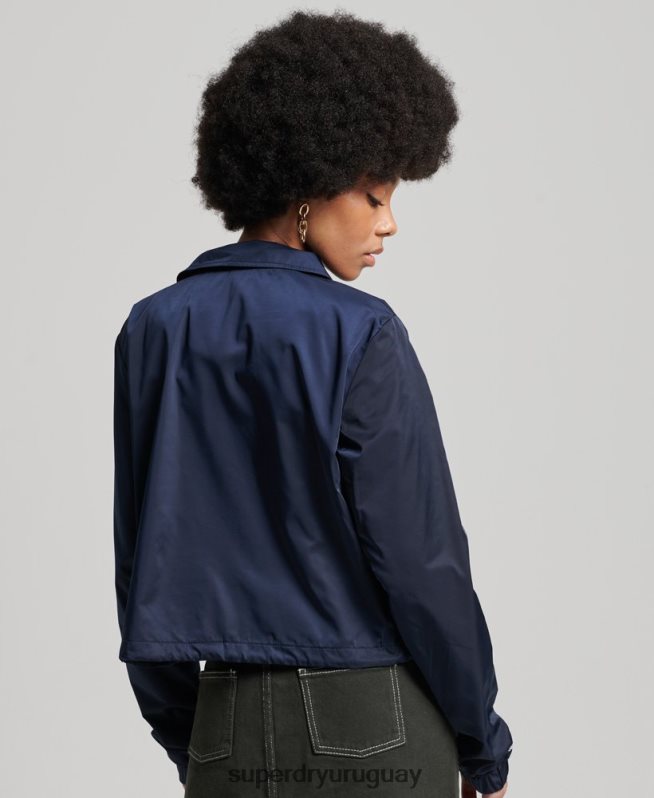 uy Superdry mujer chaqueta de entrenador esencial Armada DT2N8Z5425 ropa