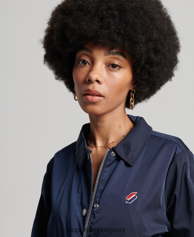 uy Superdry mujer chaqueta de entrenador esencial Armada DT2N8Z5425 ropa
