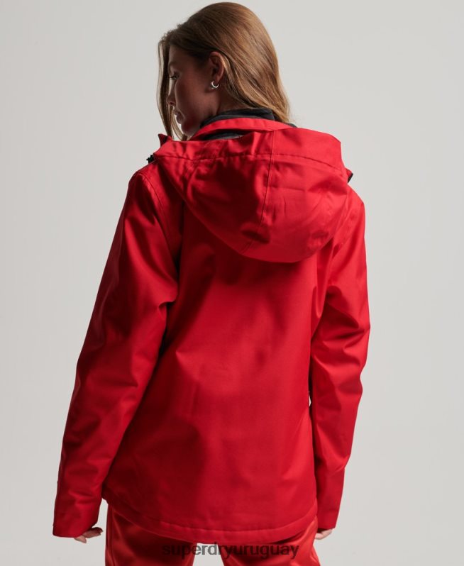 uy Superdry mujer chaqueta de rescate de esquí rojo DT2N8Z6530 ropa