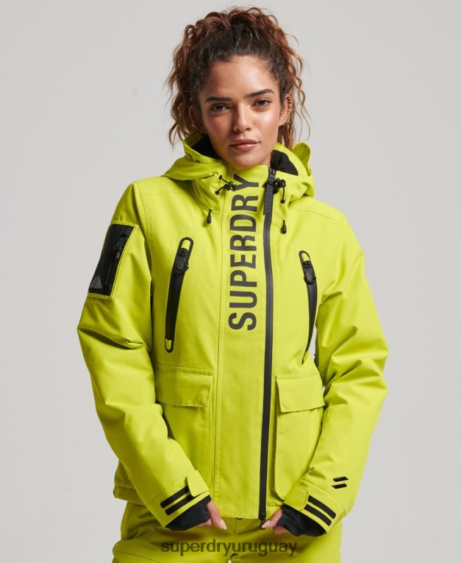 uy Superdry mujer chaqueta de rescate definitiva amarillo DT2N8Z3563 ropa