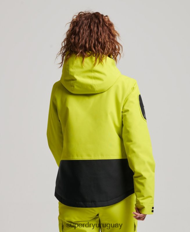 uy Superdry mujer chaqueta de rescate definitiva amarillo DT2N8Z3563 ropa