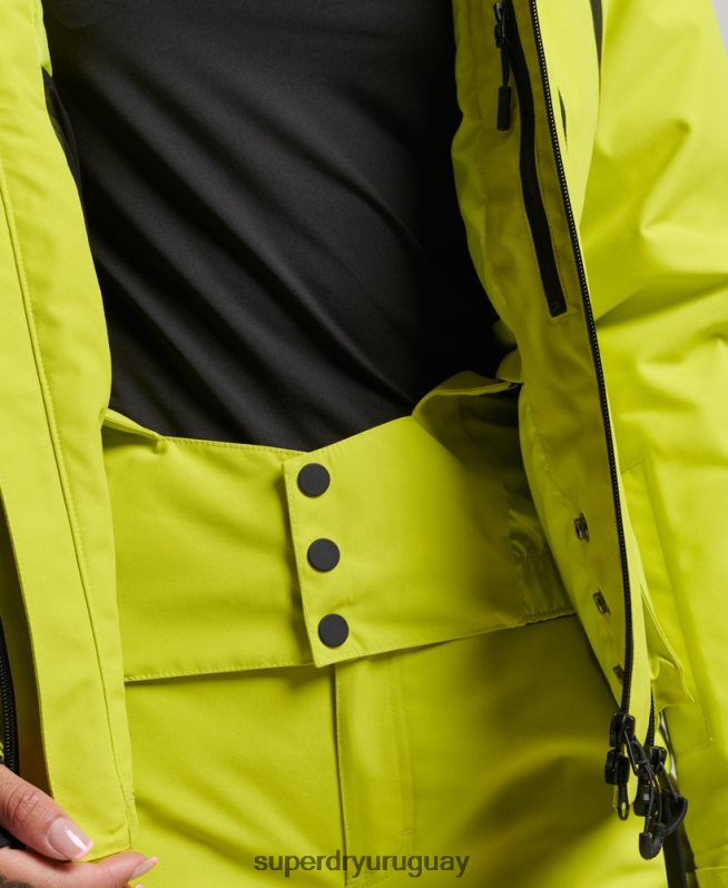 uy Superdry mujer chaqueta de rescate definitiva amarillo DT2N8Z3563 ropa