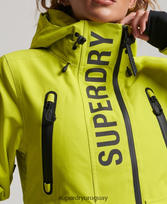 uy Superdry mujer chaqueta de rescate definitiva amarillo DT2N8Z3563 ropa