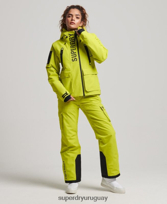 uy Superdry mujer chaqueta de rescate definitiva amarillo DT2N8Z3563 ropa