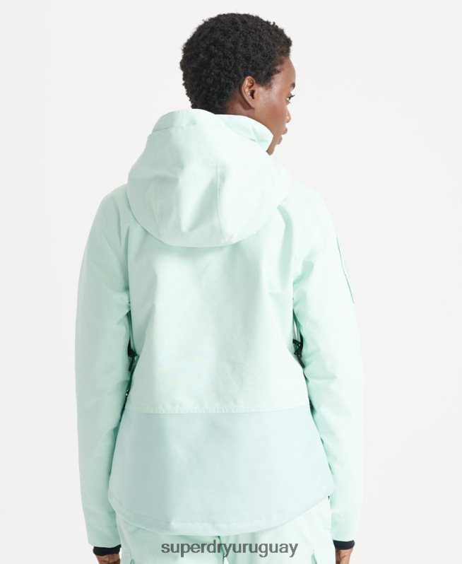 uy Superdry mujer chaqueta de rescate definitiva azul claro DT2N8Z5459 ropa