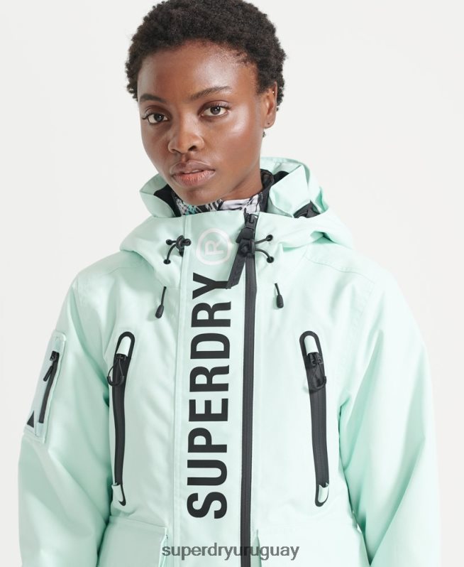 uy Superdry mujer chaqueta de rescate definitiva azul claro DT2N8Z5459 ropa