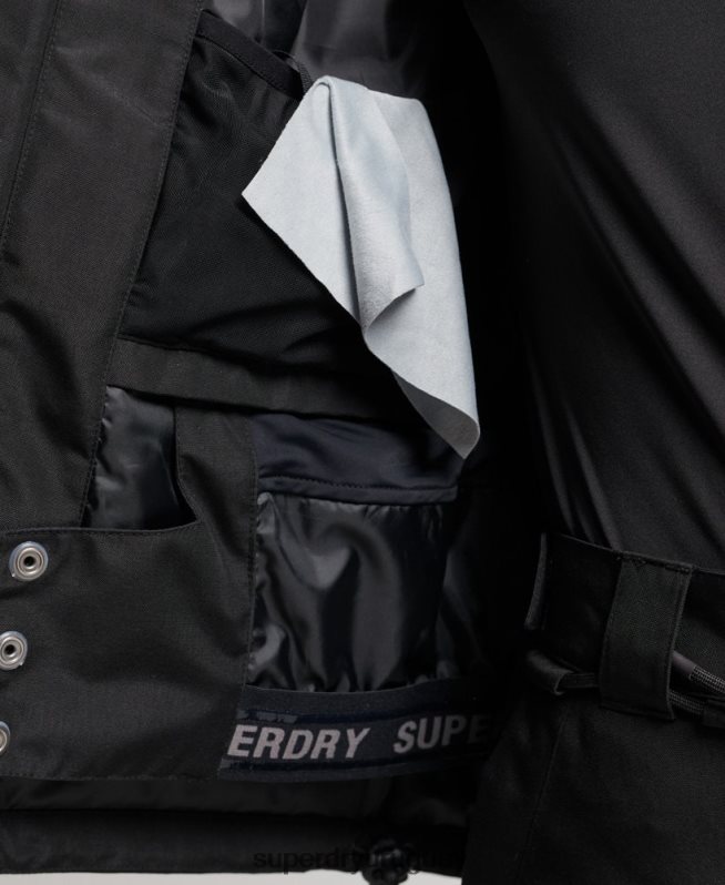 uy Superdry mujer chaqueta de rescate definitiva negro DT2N8Z6541 ropa