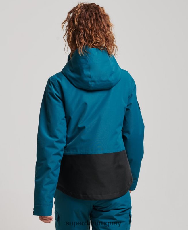 uy Superdry mujer chaqueta de rescate definitiva turquesa DT2N8Z6549 ropa