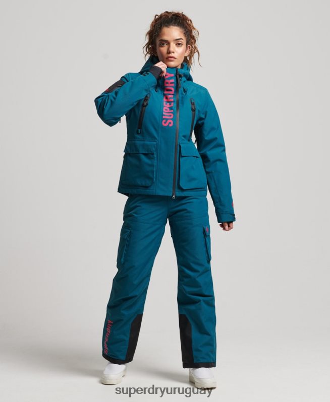 uy Superdry mujer chaqueta de rescate definitiva turquesa DT2N8Z6549 ropa
