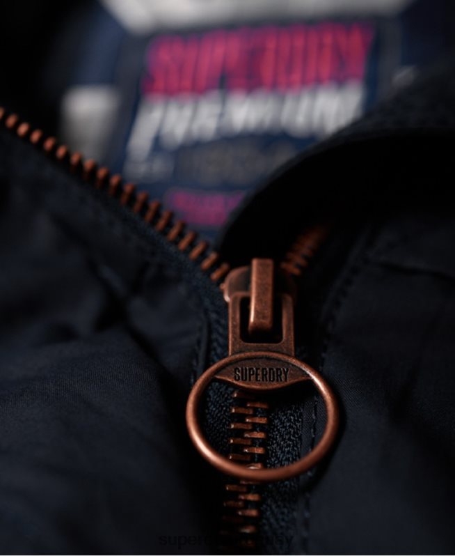 uy Superdry mujer chaqueta de trial cuatro bolsillos Armada DT2N8Z3860 ropa