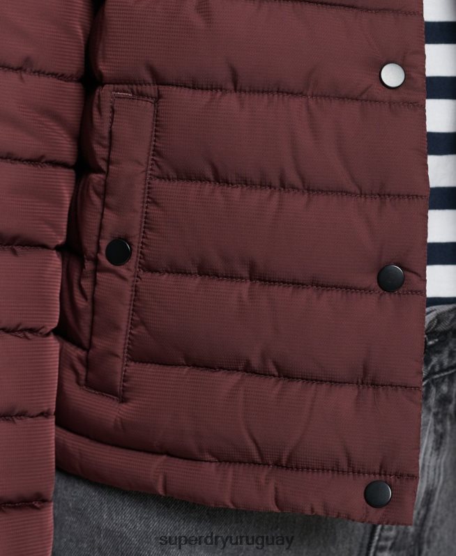 uy Superdry mujer chaqueta fuji cuadrada rojo DT2N8Z5535 ropa