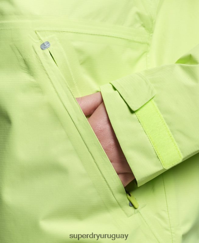 uy Superdry mujer chaqueta impermeable amarillo DT2N8Z5500 ropa