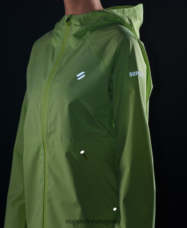 uy Superdry mujer chaqueta impermeable amarillo DT2N8Z5500 ropa
