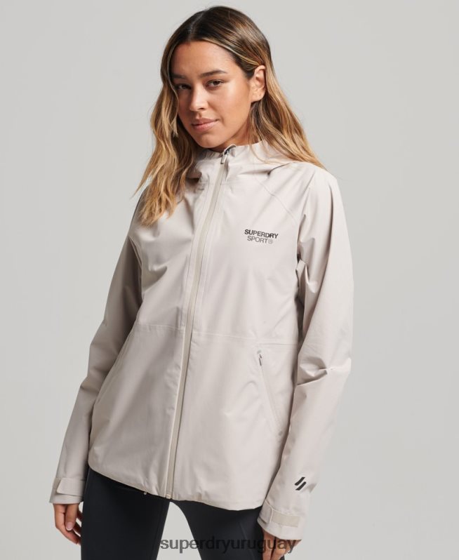 uy Superdry mujer chaqueta impermeable beige DT2N8Z3555 ropa