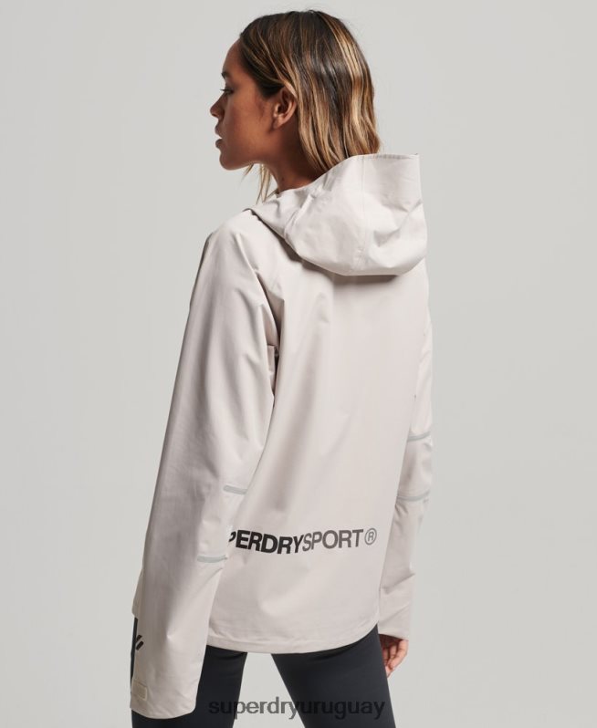 uy Superdry mujer chaqueta impermeable beige DT2N8Z3555 ropa